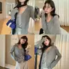Cárdigan de Lino Tencel, Tejido Ligero de Verano Estilo Coreano Agradable a la Piel para Mujer, Ropa Exterior con Protección Solar, Camisa para Aire Acondicionado, Top Calado