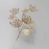 Flores Artificiales Doradas, Arreglo Floral de Cubeta de Bendición de Año Nuevo, Material Floral para Salón de Bodas de Eucalipto y Frutos de Acebo, Adornos Chinos