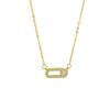 Collar ovalado de plata de ley S925 con microincrustaciones de circonita, deslizante en el centro, al por mayor, tendencia en joyería de moda para mujer, Europa y Estados Unidos, transfronterizo