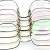 Atacado S6601 ultra-leve moda retro semi-titânio moldura de titânio puro almofadas de nariz de titânio de duas cores IP chapeamento resistência para desvanecer-se