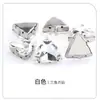 Broca Triangular de Garra con Base Engrosada, Bolso para Zapatos con Pedrería Cosida a Mano en Vidrio, Accesorios de Decoración para Ropa, Broca Triangular de Garra Perforable