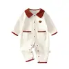 Mameluco para Bebé Recién Nacido Sin Costuras Primavera y Otoño Romper Suave de Terciopelo Jacquard Ropa para Bebés Traje Elástico para Gatear