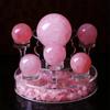 Atacado decoração de bola de cristal natural rosa cristal sete estrelas matriz decoração moderna minimalista escritório em casa decoração feng shui