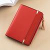Cartera para Mujer Corta de Cuero PU Estilo Coreano Casual Vertical Cuero de Grano Fino Monedero con Cremallera Listo para Enviar Venta al por Mayor Más Fácil de Combinar