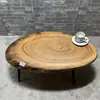 Mesa de centro de madera de alcanfor Wabi-sabi Madera original Estilo simple Mesa para balcón y ventanal Mesa de té tatami japonés Mesa de té pequeña para B&B