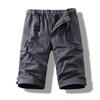 Macacão fino de verão transfronteiriço masculino calças capri calças retas largas multibolsos esportivo casual calças de montaria masculinas