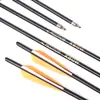 Accmoc17/20/22 polegadas Flecha de Balestra Mista de Carbono Tiro com Arco Diâmetro 8.8mm Comprimento Total 53cm Penas de Borracha de 4 polegadas