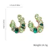 Pendientes vintage de plata con diamantes, forma ovalada de gota de agua, pendientes retro exquisitos, pendientes de lujo ligero de alta gama