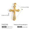 Collar de Acero Inoxidable de Nuevo Estilo Transfronterizo, Personalizado y de Moda, Estilo de Alta Gama Ol, Cruz de Pascua, Collar Chapado en Oro de 18 Quilates para Mujer