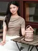 Bolso para Mujer Modelo Nuevo 2026, Bolso de Hombro Cruzado, Bolso de Mano Estampado de Nicho de Verano de Alta Gama, Bolso Cubo