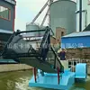 Barco draga de río, barco de limpieza de escombros flotantes, barco de limpieza de agua a pequeña escala, barco de cosecha de estanques y eliminación de plantas acuáticas