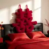 Decoraciones grandes y tridimensionales de "Doble Felicidad" para celebraciones de bodas, adecuadas para decorar la habitación de los recién casados, la sala de estar o el área del sofá para crear una atmósfera festiva.