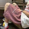 Marca Americana da Moda Calças Esportivas Casuais Masculinas Largas Respiráveis Shorts Bordados Rosa Verão Novo Roupa Externa para Meninos