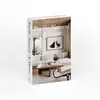 Libros falsos en inglés minimalistas estilo wabi-sabi, decoración del hogar minimalista nórdico, libros de imitación, adornos decorativos suaves para salas de muestra, caja de libros