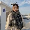 Bufanda de Mohair de Imitación Nueva Transfronteriza para Mujer, Estilo Europeo y Americano, Bufanda Chal Cálido de Barba Larga para Otoño e Invierno, Exportación Exportación Productos de Alta Calidad