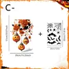 Adesivos Eletrostáticos para Vidro sem Cola para Halloween para Janelas de Casa, Vitrines de Lojas e Fachadas, Decalques Decorativos para Janelas sem Resíduos