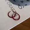 Pendientes de Año Nuevo de Otoño e Invierno, Rojo Ancora de Alta Gama, Femeninos, Pendientes de Nicho de Alta Gama, Pendientes Versátiles al por Mayor