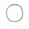 Pulseira de coração em zircônia banhada a ouro 18k real, pulseira versátil requintada de moda vintage, joia de luxo leve de alta qualidade para mulheres