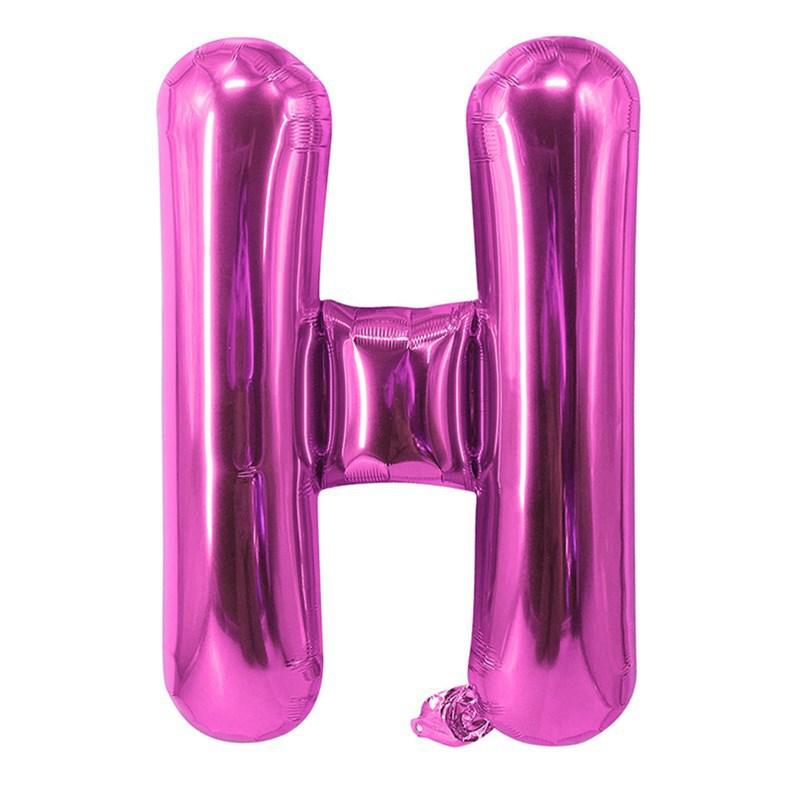 16寸玫红字母-H