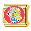 Pulsera de Módulo Elástico de Caricatura Transfronteriza de los Doce Zodíacos Minions Accesorios de Joyería de Soldadura por Goteo de Aceite Italiano DIY
