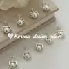 Corea del Sur Simples de Alta Gama Nicho Exquisitos Pendientes de Plata de Ley S925 Pendientes de Perla Arqueados Estilo Femenino Todo Fósforo Ins