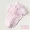 Calcetines de encaje finos de verano para niños, calcetines de malla transpirable tipo princesa para niñas pequeñas