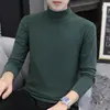 Comércio Exterior Outono/Inverno Novo Masculino Dupla Face Veludo Alemão Gola Alta Camada Base Tricô Aconchegante Camada Interna Quente Manga Longa Masculino