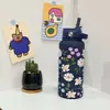 Taza Termo de Gran Capacidad Estilo Nuevo Transfronterizo Dibujos Animados Portátil al Vacío para Niños Estudiantes Deportistas Botella de Agua Taza de Agua Impresa para Exteriores