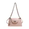 Bolso de Hombro de Cadena con Patrón de Diamantes para Mujer, Nuevo Modelo de Verano 2026, Bolso Pequeño Cuadrado Exquisito y de Alta Gama para el Día a Día, de Hombro Único o Cruzado