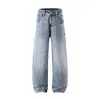 Yidao Vintage Otoño 2026 Nuevos Jeans Lavados Desgastados Estilo Americano para Hombre, Pierna Ancha Recta Holgada Retro