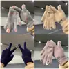 Guantes de Lana Tejida para Invierno, Forrados de Felpa, Lindos, Táctiles, Engrosados, Cálidos para Estudiantes, Adecuados para Ciclismo, Tejidos, a Prueba de Frío