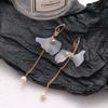 Pendientes de Hilo con Borlas de Flor de Hielo Fresca Estilo Coreano, Pendientes Largos Colgantes Translúcidos, Pendientes Elegantes y con Estilo para Mujer, Accesorios de Moda al por Mayor
