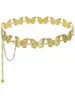 Cadena de Cintura de Mariposa para Mujer de Metal Atmosférico Europeo y Americano Cadena de Color Dorado y Plateado Accesorio de Cinturón de Vestido de Moda Versátil