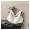 Bolsa Transversal de Ombro Único Feminina 2024 Nova Outono e Inverno Grande Capacidade Veludo Estilo Preguiçoso Versátil Bolsa Tote