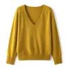26 Nova Coleção Outono/Inverno Consinee Série 100% Caxemira Pura Suéter Básico de Gola V para Mulheres Estilo Coreano Cor Sólida