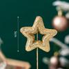 Árbol de Navidad 2026 Árbol de los Deseos Decoración para Pastel Papá Noel Sosteniendo Árbol Adorno de Goma Blanda Estrella de Cinco Puntas Topper Festivo