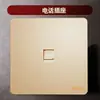 Panel de interruptores placa grande oro interruptor de pared enchufe 16A hogar USB 2-3 clavijas 5 orificios enchufe de cinco orificios