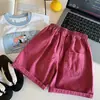Shorts Infantis Estilo Coreano Shorts Largos Verão Novo Estilo Meninas Meninos Casual Calça de Perna Larga Cintura Elástica Versátil e Estiloso