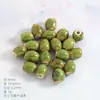 Accesorios de joyería, cuentas sueltas ovaladas pequeñas con esmalte floral, material DIY para ropa, cuentas de porcelana, material para pulseras y collares hechos a mano, cuentas de cerámica