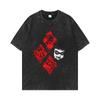 Camiseta de hombre de verano King friza 240g hilo doble pesado lavada vieja americana high street europea y americana