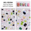 Pegatinas para Uñas de Cachorro Feliz Lindas 5D en Relieve Tridimensional Lindas Leche Lindos Animales Pegatinas de Arte para Uñas Adornos Estilo Hg