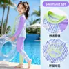 Traje de Baño Infantil para Niñas de Manga Larga Tallas Mediana y Grande Pantalón Largo Infantil Conjunto de Tres Piezas Niñas 2026 Nuevo Manga Larga Protección Solar