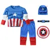 Traje Musculoso de Anime para Niños Halloween Traje de Pectorales de Superman Capitán América Spiderman Traje de Escenario Traje de Performance Niño