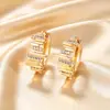 Xuping Brazaletes Rusos Transfronterizos para Oreja, Aros Color Oro de 18K con Incrustaciones de Diamantes, Joyería de Lujo Ligero de Alta Gama al por Mayor para Mujeres
