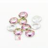 Nuevos Accesorios para Uñas Anillo de Ángel de 14-20 mm Retro Uña Diamante Cristal Vidrio Estilo Japonés Transparente Siete Colores