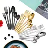 Juego de Cubiertos de Acero Inoxidable 304 de Alta Gama, Elegante Cuchillo para Bistec, Tenedor y Cuchara, Vajilla Occidental de Estilo Europeo para Hotel y Uso Doméstico