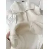 Colete de Tricô Gola Lapela Suave Estilo Coreano Outono Inverno Feminino Fio Bouclé de Botão Único Solto Sem Mangas Top para Sobreposição