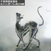 Acero Inoxidable Acabado Espejo Escultura de Gato Adorno Paisajismo de Jardín Comunidad Oficina de Ventas al Aire Libre Arte Decorativo de Lujo Ligero
