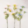 Flores Artificiais de Seda com Renda Grande de 4 Cabeças, Estilo Vintage, Flores Falsas para Sala de Estar e Quarto, Arte Floral, Decoração Suave, Flores de Exibição