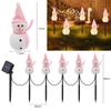 Lámpara LED solar de muñeco de nieve para exteriores, impermeable, para patio, paisaje, luces decorativas navideñas, 2022